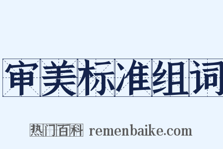 审美标准组词是什么意思的图片